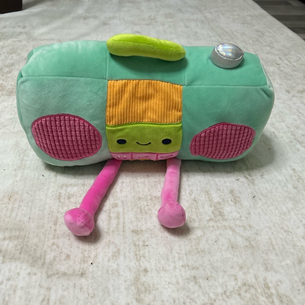 Mint Green Plush Toy Speaker with Pink Accents - Kids Plush